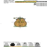Small Surprised Pumpkin Machine Embroidery Design - 4 sizes