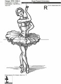 Durer's style Graceful Ballerina - 7 sizes