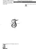 T Monogram Machine Embroidery Design - 2 sizes