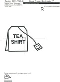 TEA SHIRT lettering - 3 sizes