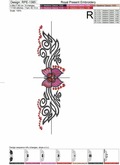 Tattoo Butterfly border Machine Embroidery Pattern - 4 sizes