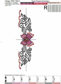 Tattoo Butterfly border Machine Embroidery Pattern - 4 sizes