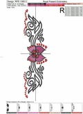 Tattoo Butterfly border Machine Embroidery Pattern - 4 sizes