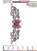 Tattoo Butterfly border Machine Embroidery Pattern - 4 sizes