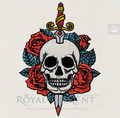 Tattoo Skull Machine Embroidery Design
