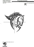 Tattoo Style Horse Head Machine Embroidery Design - 2 sizes
