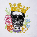 Tattoo vintage Skull Machine Embroidery Design - 2 sizes
