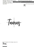 Taurus zodiac sign Machine Embroidery Design - 6 sizes