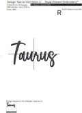Taurus zodiac sign Machine Embroidery Design - 6 sizes