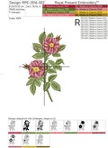 Tea Roses Machine Embroidery Designs - 3 sizes