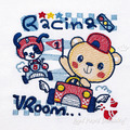 Teddy Bear driving race car Machine Embroidery Design