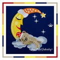 Teddy Bear sleeps Machine Embroidery Design - 5 sizes