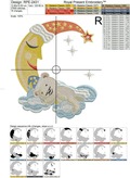 Teddy Bear sleeps Machine Embroidery Design - 5 sizes