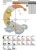 Teddy Bear sleeps Machine Embroidery Design - 5 sizes