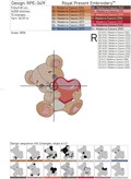 Teddy Bear with Heart machine embroidery design - 4 sizes