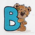Teddy bear letter B Machine Embroidery Design - 4 sizes