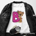 Teddy bear letter B Machine Embroidery Design - 4 sizes
