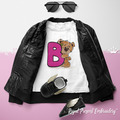 Teddy bear letter B Machine Embroidery Design - 4 sizes