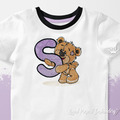 Teddy bear letter S Machine Embroidery Design - 4 sizes