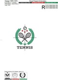 Tennis Logo Machine Embroidery Design - 2 sizes