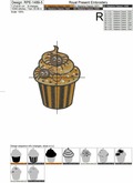 Terrible Halloween Cupcake Machine Embroidery Design - 3 sizes