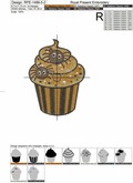 Terrible Halloween Cupcake Machine Embroidery Design - 3 sizes