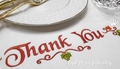 Thank You inscription machine embroidery design - 4 sizes