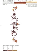 Thank You inscription machine embroidery design - 4 sizes