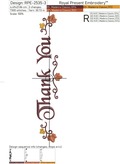 Thank You inscription machine embroidery design - 4 sizes
