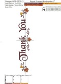 Thank You inscription machine embroidery design - 4 sizes