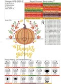 Thanksgiving Day machine embroidery design - 4 sizes