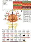 Thanksgiving Day machine embroidery design - 4 sizes