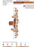 Thanksgiving Hat machine embroidery design - 5 sizes