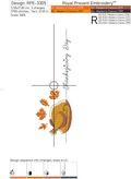 Thanksgiving Roast Turkey Machine Embroidery Design - 4 sizes