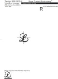The letter L Machine embroidery designs