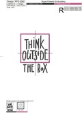 Think outside the box inscription machine embroidery design - 3 sizes