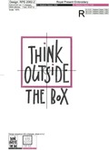 Think outside the box inscription machine embroidery design - 3 sizes
