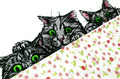 Three Cats Set - 6 sizes