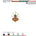 Trois jouets de Noël avec ornements Motifs de broderie machine