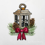 Christmas lantern with bow - 3 sizes