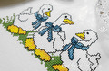 Three Geese Cross Stitch Machine Embroidery Design