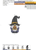 Three Halloween Gnomes Machine Embroidery Designs - 2 sizes