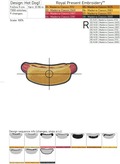 Three Hot Dogs Machine Embroidery Designs - 3 Sizes