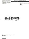 Three Hot Dogs Machine Embroidery Designs - 3 Sizes
