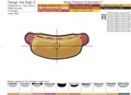 Three Hot Dogs Machine Embroidery Designs - 3 Sizes