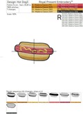 Three Hot Dogs Machine Embroidery Designs - 3 Sizes