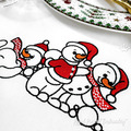Three Snowmen Machine embroidery design - 3 sizes