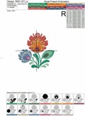 Three Traditional Polish Floral machine embroidery designs