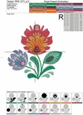 Three Traditional Polish Floral machine embroidery designs