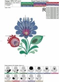 Three Traditional Polish Floral machine embroidery designs